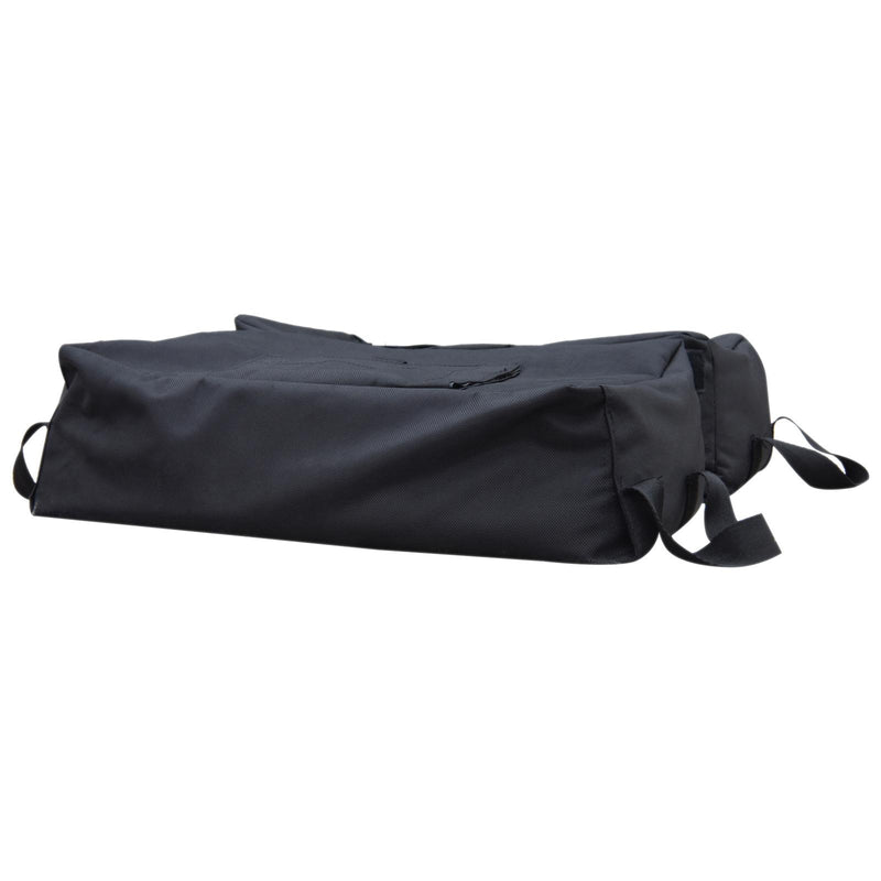 Set 2 Pezzi Base per Ombrellone da Giardino Ø36 Riempibile 25 Kg Tessuto Oxford Nero 50x50x18 cm 