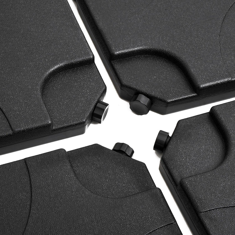 Base per Ombrellone da Giardino 60 Kg a Croce in Plastica 50x50x7.5 cm 