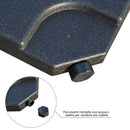 Base per Ombrellone da Giardino 60 Kg a Croce in Plastica 50x50x7.5 cm 