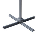 Base per Ombrellone da Giardino Ø46 Riempibile a Croce 80-120 Kg Nero 51x51x12 cm 