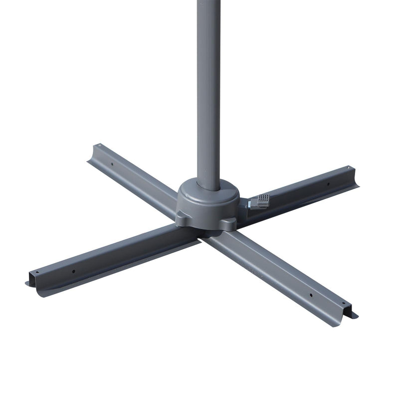 Base per Ombrellone da Giardino Ø46 Riempibile a Croce 80-120 Kg Nero 51x51x12 cm 