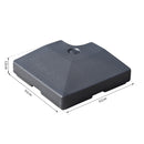 Base per Ombrellone da Giardino Ø46 Riempibile a Croce 80-120 Kg Nero 51x51x12 cm 