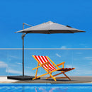 Base per Ombrellone da Giardino Ø46 Riempibile a Croce 80-120 Kg Nero 51x51x12 cm 