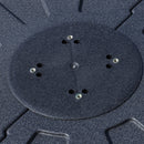 Base per Ombrellone da Giardino Ø46 Riempibile 125 kg 4 Rotelle Nero 84x84x19 cm 