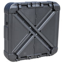 Base per Ombrellone da Giardino Ø46 Riempibile 125 kg 4 Rotelle Nero 84x84x19 cm 