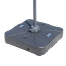 Base per Ombrellone da Giardino Ø46 Riempibile 125 kg 4 Rotelle Nero 84x84x19 cm 