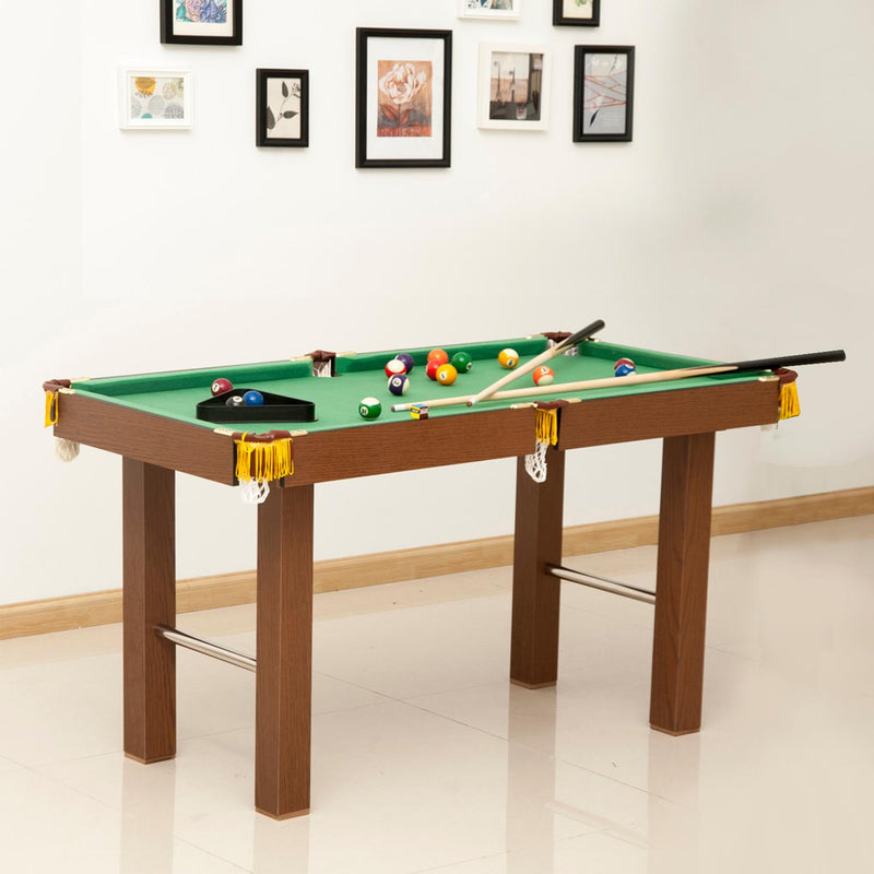 Tavolo da Biliardo con Palline Stecche e Accessori in Legno MDF 123.5x66.5x66 cm 