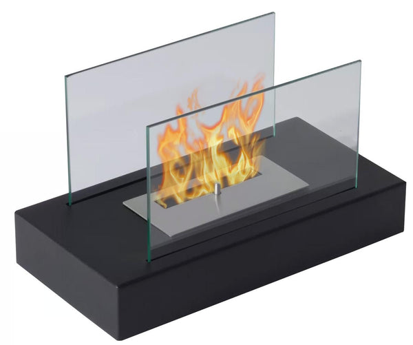 sconto Cheminée Bioéthanol de Table 35x18 cm en Acier 0,5L Noir