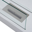 Camino a Bioetanolo da Tavolo 35x18 cm in Acciaio 0,5L Bianco 