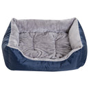 Cuccia Letto per Cane Gatto con Cuscino Imbottito Grigio blu 65x53x20 cm 