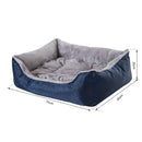 Cuccia Letto da interno per Cane Gatto con Cuscino Grigio blu 75x60x20 cm 