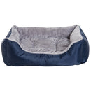 Cuccia Letto da interno per Cane Gatto con Cuscino Grigio blu 75x60x20 cm 