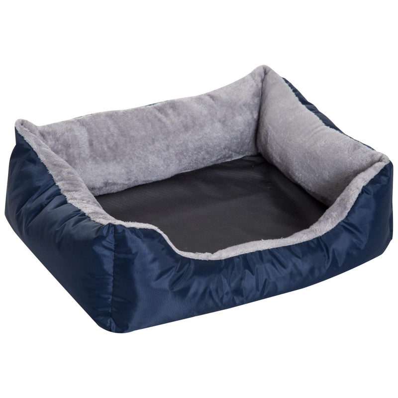 Cuccia Letto per Cane Gatto con Cuscino Imbottito Grigio blu 88x70x20 cm 