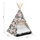 Tenda Cuccia per Animali Domestici con Cuscino Beige 67x65x78 cm 