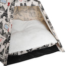 Tenda Cuccia per Animali Domestici con Cuscino Beige 67x65x78 cm 