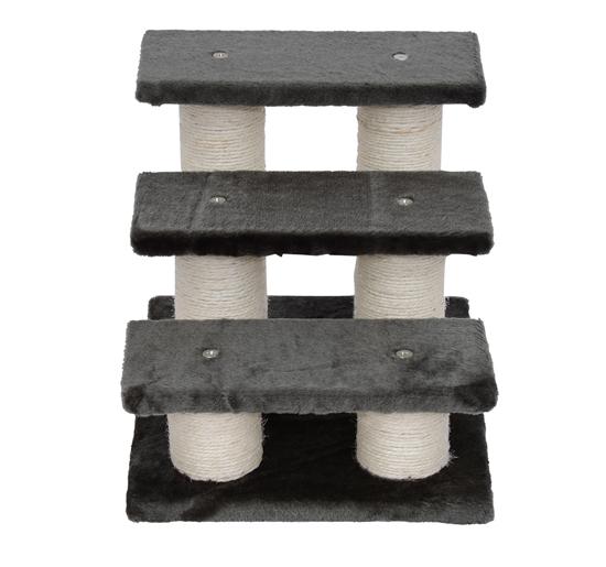 Scala per Gatti Struttura in Legno e Sisal Grigio Scuro 45x35x34 cm 