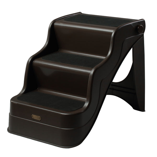 Échelle pliante 3 marches pour animaux de compagnie Marron 49x39x39 cm online