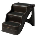 Scaletta Pieghevole 3 Gradini per Animali Domestici Marrone 49x39x39 cm 
