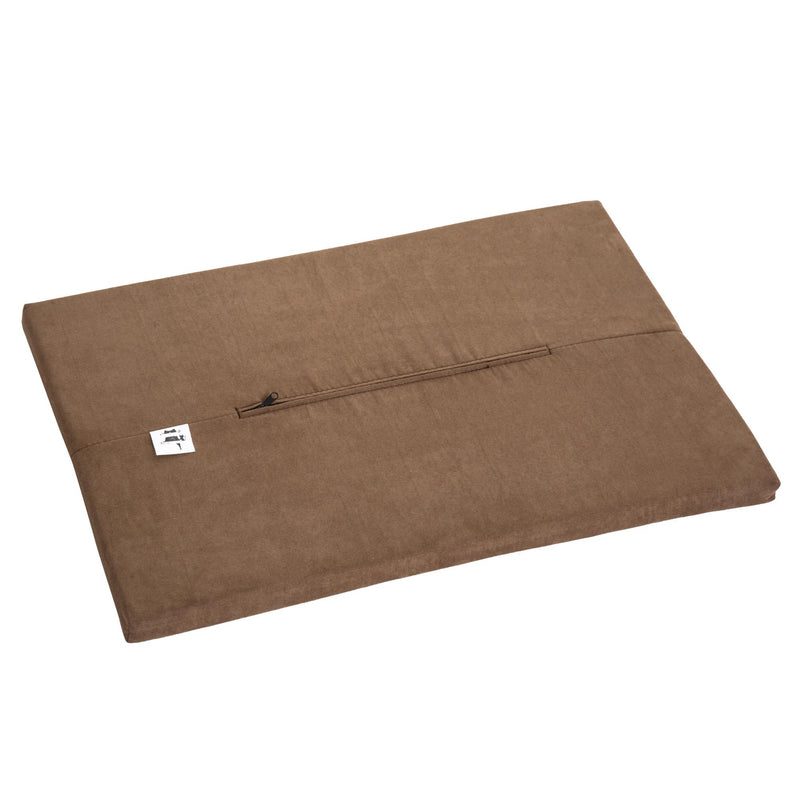 Lettino Cuccia per Cani e Gatti Struttura in Metallo con Cuscino Marrone 65x42x42 cm 