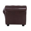 Divano Chaise Longue Ottomana per Animali Marrone 82.5x45x41.5 cm 