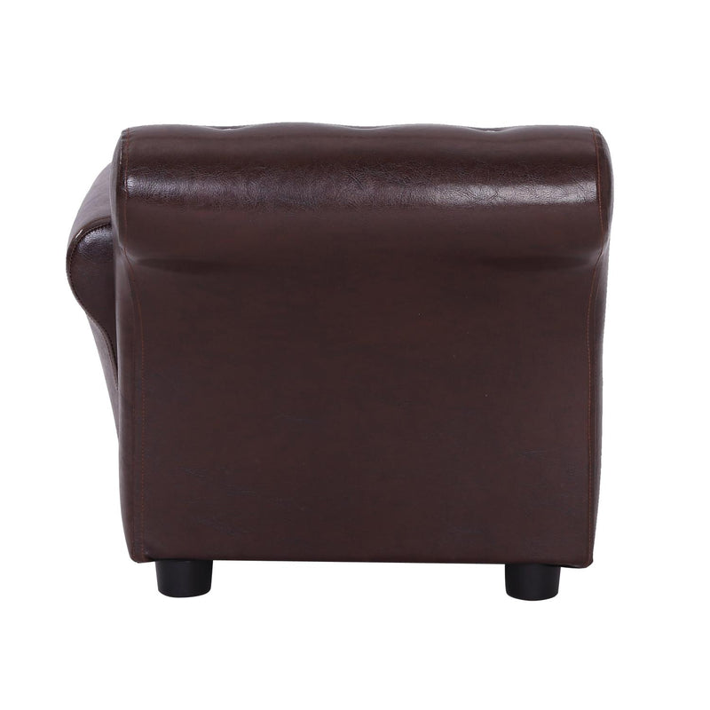 Divano Chaise Longue Ottomana per Animali Marrone 82.5x45x41.5 cm 