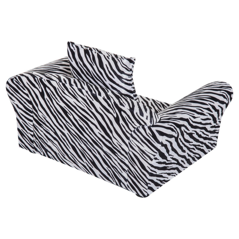 Cuccia Divano per Cani e Gatti con Cuscino Stampa Zebra 66x44x30 cm 