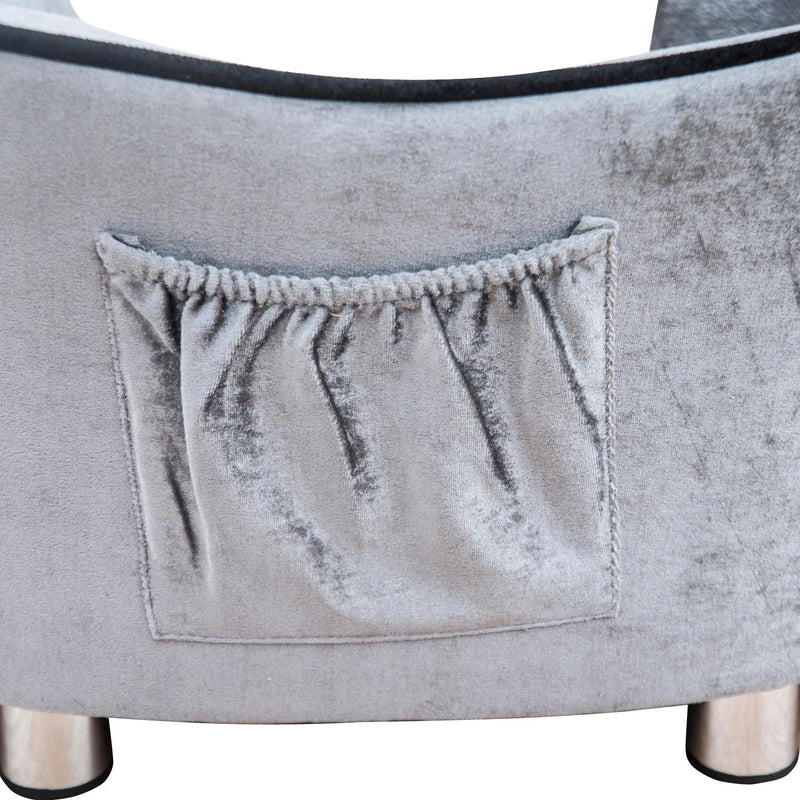 Divano di Lusso per Animali Domestici grigio 69x49x38 cm 