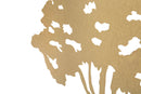 Scultura Leaf Tree Plan 43,5x8x41,5 cm in Ferro Oro