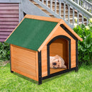 Cuccia per Cani da Esterno in Legno Naturale 76x65x64 cm 