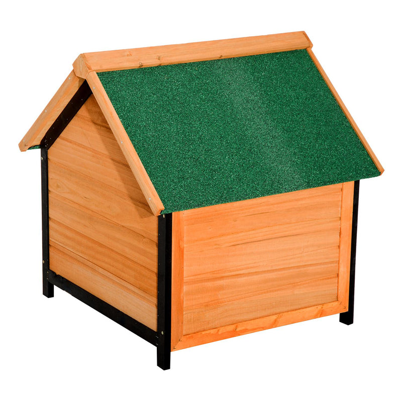 Cuccia per Cani da Esterno in Legno Naturale 76x65x64 cm 