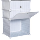 Armadio Guardaroba Scarpiera Modulare 5 Vani Bianco 49x37x108 cm 