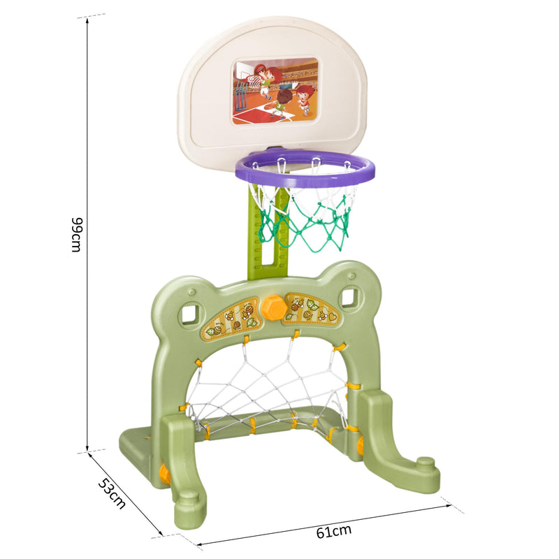 Porta da Calcio Canestro Basket 2 in 1 per Bambini dai 3 Anni 