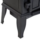 Camino Elettrico da Terra 41.5x28x54 cm 2000W Effetto Fiamma Nero 