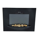 Camino Elettrico da Incasso 66x52 cm 1800W con Timer Effetto Fiamma Nero 