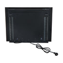 Camino Elettrico da Incasso 66x52 cm 1800W con Timer Effetto Fiamma Nero 