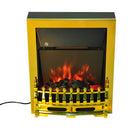 Camino Elettrico da Incasso o Terra 48x19x59 cm 2000W Oro 