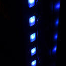 Camino Elettrico da Parete 90x56x9.5 cm 2000W Fiamma LED 7 Colori Nero 