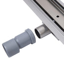 Canalina di Scarico Doccia a Pavimento in Acciaio Inox Piastrellabile 74x11x7 cm 
