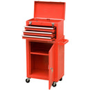 Carrello Porta Attrezzi da Officina con Cassetti Rosso 45.9x28x94 cm 