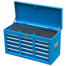 Carrello Porta Attrezzi da Officina con Cassetta Rimovibile Blu 61.6x33x118 cm 