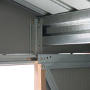 Casetta Box da Giardino in Lamiera di Acciaio Porta Utensili 213x127x185 cm 