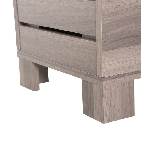 Table de Chevet Modèle Palette en Bois Gris 43x34,5x47 cm sconto