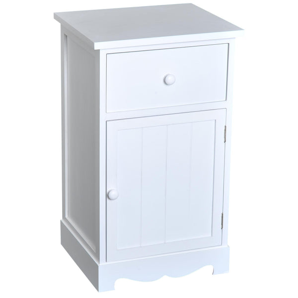 Lot de 2 Chevets avec Tiroir Blanc 35x30x59 cm acquista