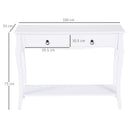 Tavolo Consolle per Ingresso Bianco Opaco 100x33x76 cm 