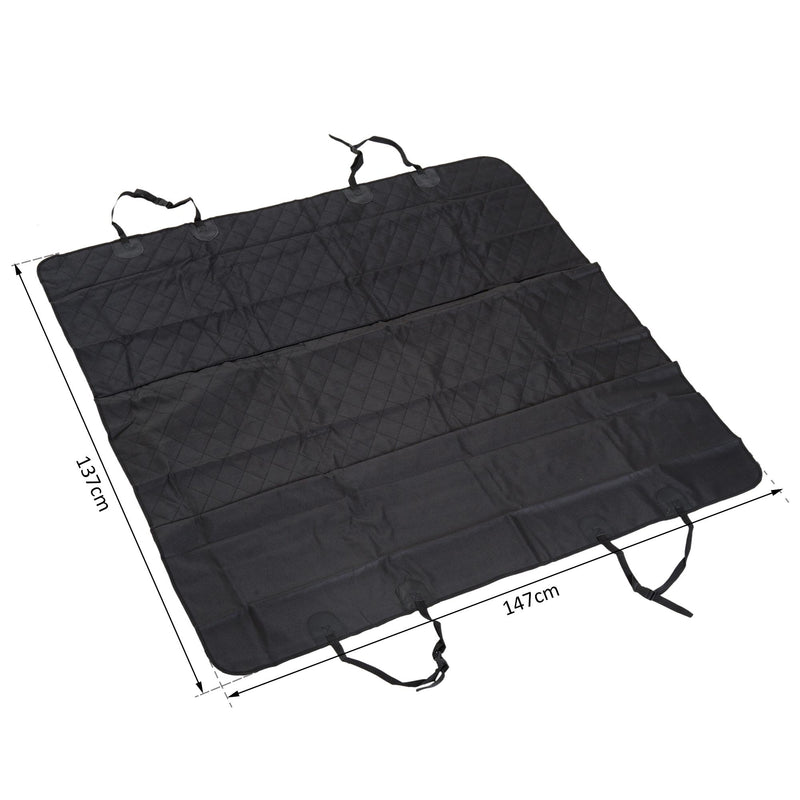 Coprisedile Posteriore Auto per Animali Domestici Nero 147x137 cm 2 