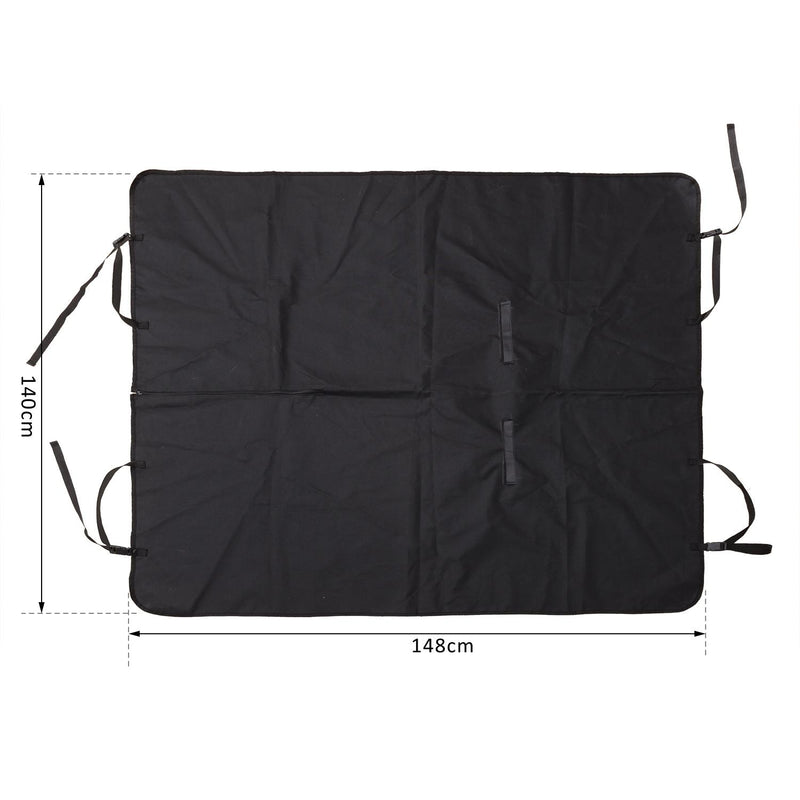 Coprisedile Auto per Animali in Poliestere 148x140 cm Nero 