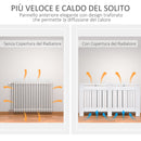 Copritermosifone in Legno MDF Bianco 152x19x81 cm 