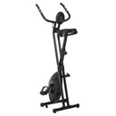 Cyclette Pieghevole con Display e 8 Livelli di Resistenza Nero 