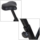 Cyclette Pieghevole con Display e 8 Livelli di Resistenza Nero 