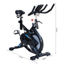 Cyclette Professionale con Seduta regolabile Nero e Blu 
